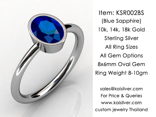 sapphire white gold ring