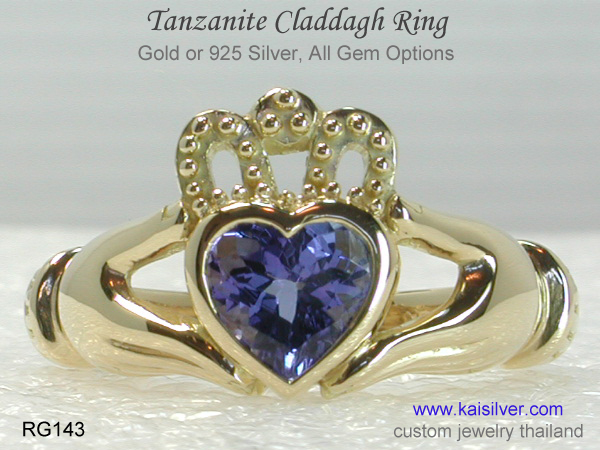 custom made claddagh rings