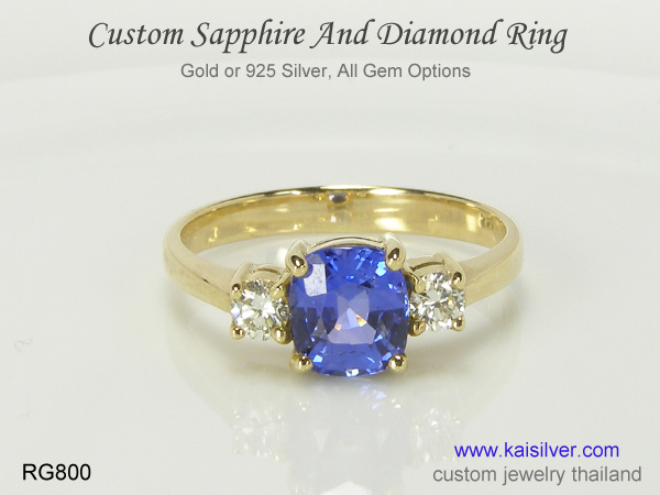 sapphire diamond ring slim 