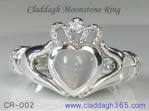 moonstone claddagh