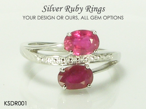 ruby silver rings