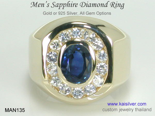 sapphire mens ring