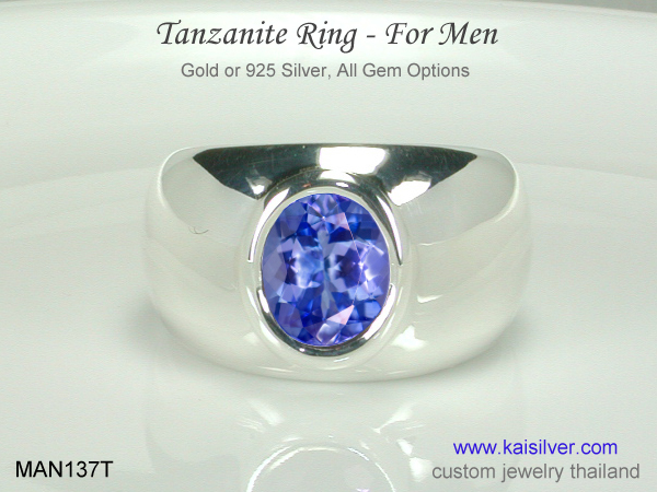 tanzanite gemstone ring for men