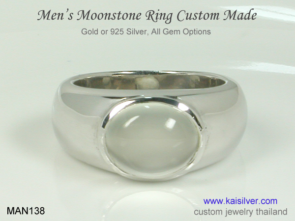big moonstone ring for men