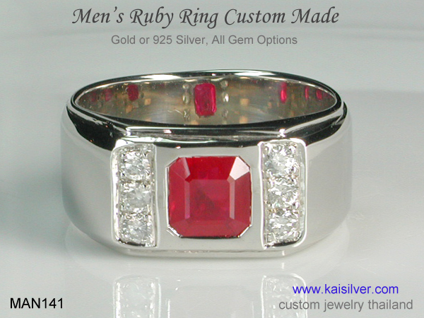 ruby and diamond ring for men