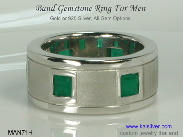 yellow white or pink gold band ring
