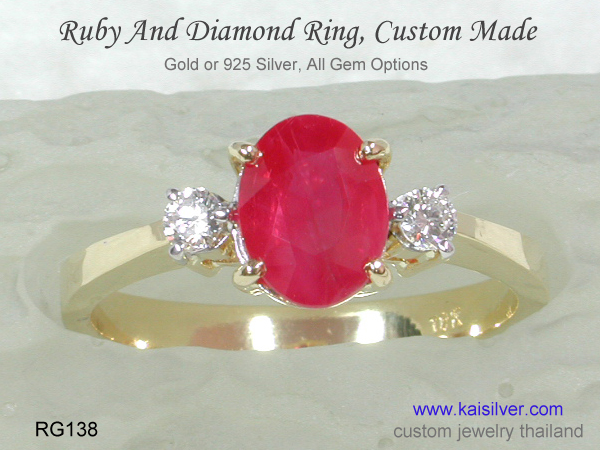 ruby ring with diamond