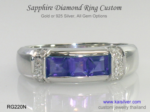 sapphire band rings 