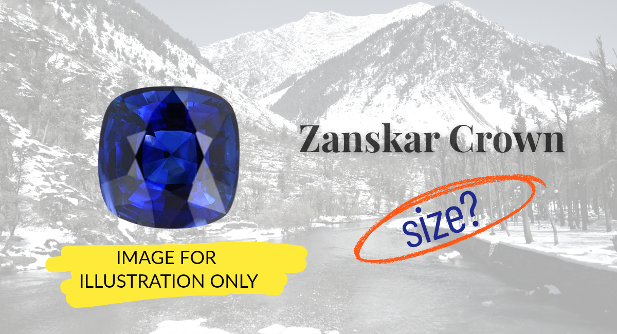 big blue sapphire from Kashmir